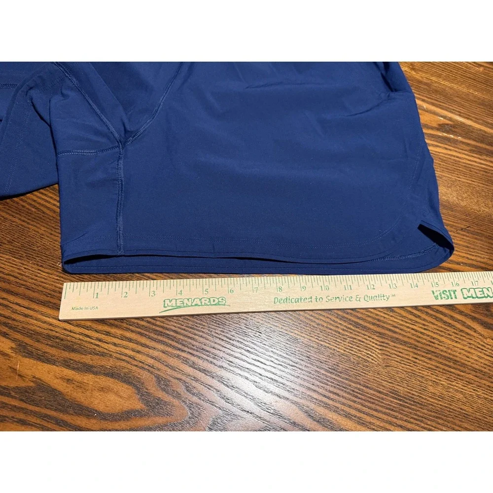 Lands End‎ Shorts Womens 22W Navy Blue Swim Board Shorts Lined Brief Athletic